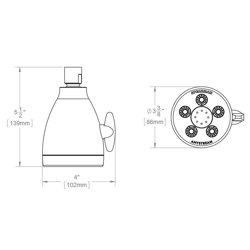 Speakman S-2005-H-E2 Hotel Anystream Shower Head for Stylish Bathroom DÃ©cor, 2.0 GPM, Chrome - Image 4